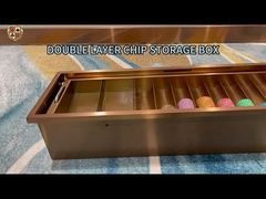 CT23 Konfigurowalna metalowa taca na żetony – wysokiej jakości taca do przechowywania żetonów kasynowych