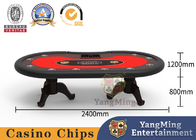 Customized Solid Wood Casino Poker Table Tiger Shaped 8 Player