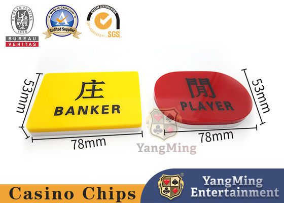 kupować Baccarat Poker Hazard Stół Marker Czerwony I Żółty Akryl Gracz I Bankier Zakłady produkcja online