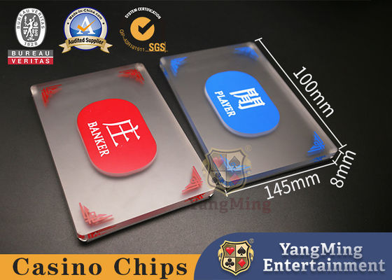 kupować Akrylowa matowa czerwona i niebieska karta Manor bezczynna karta bukmacherska Baccarat Poker Casino Table produkcja online