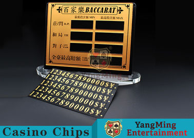 kupować Baccarat Poker Table Pure Copper Material Entertainment Bet Card Casino Table Limit Sign with Magnet Stick produkcja online