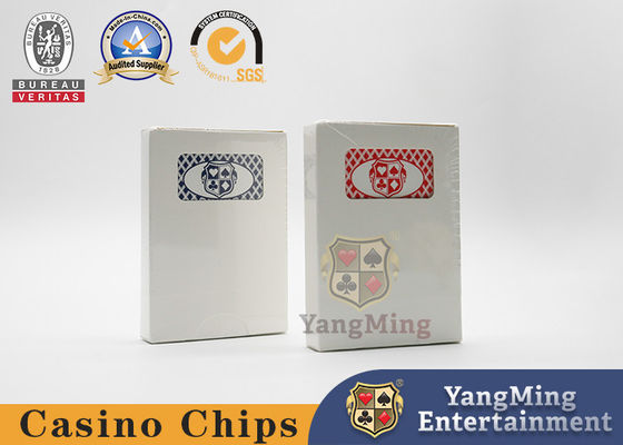 kupować Oryginalny 310g czarny papier, kasyno, karty gry czerwone i niebieskie z czarnymi sercami. produkcja online