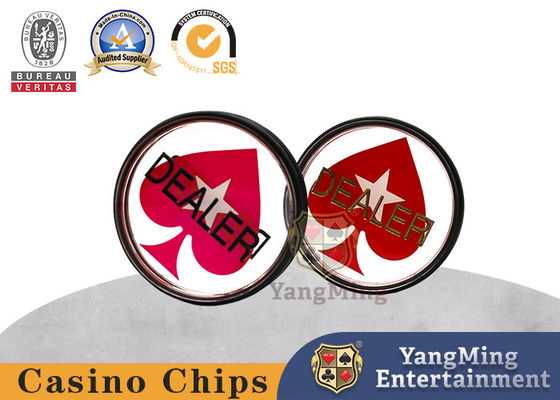 kupować Przezroczysta akrylowa marka dealera kart Texas Hold'Em Gra karciana Okrągłe grawerowanie produkcja online