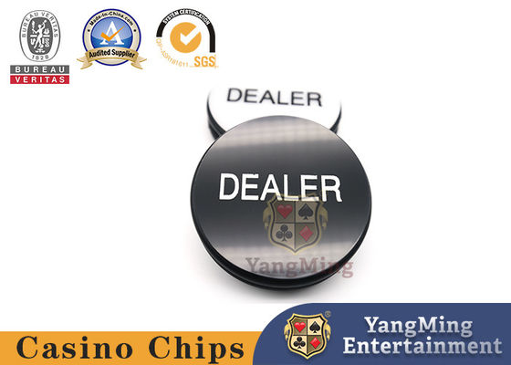 kupować Czarno-biały Texas DEALER Plastic ABS Podwójnie stronne Rzeźbione Poker Game produkcja online