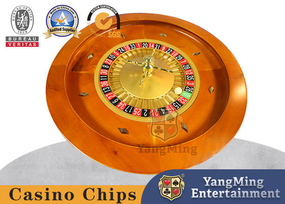kupować Krajowy 45cm Solid Wooden Manual Roulette Casino Poker Game Wooden Roulette produkcja online