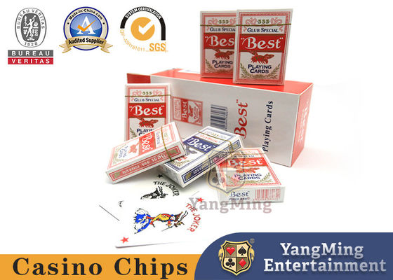 kupować 555 Czerwona Błękitna Pszczoła Poker Kasyno Baccarat Texas Gra stołowa 280g Błękitne Karty Pokera produkcja online