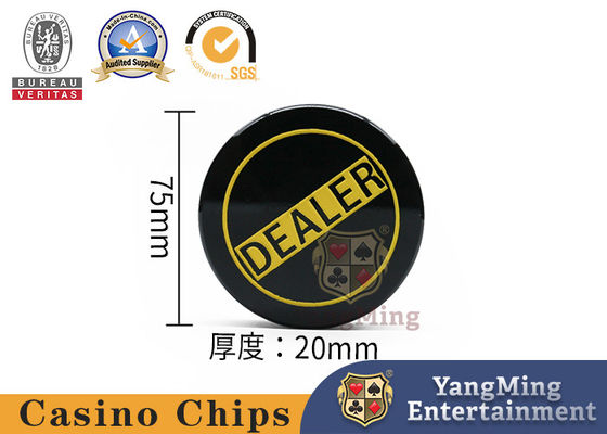 kupować Fabryka niestandardowy dwustronny grawerowany czarny acrylowy dealer Texas Casino Poker Gry stołowe lokalizator przyciski produkcja online