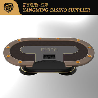 kupować Czarny owalny stolik do pokera Texas Casino Poker Game Tables produkcja online