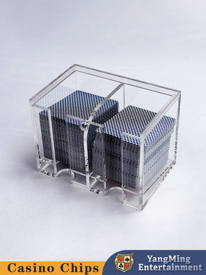 kupować Fabryka niestandardowy kryształowy zagęszczony akrylowy 8 Deck odrzucić posiadacz Baccarat Casual Game Table odrzucić posiadacz produkcja online