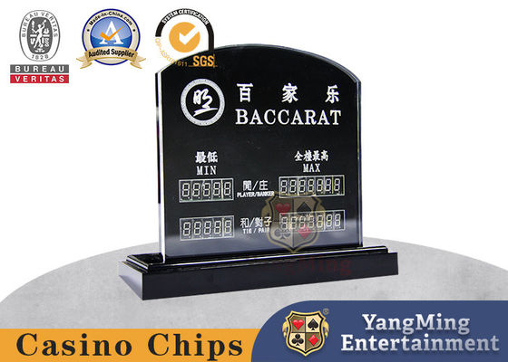 kupować Światła LED Elektroniczny Akrylowy Baccarat Pokerowy Stół Stół Ograniczenie Zakładów Czerwona Karta produkcja online