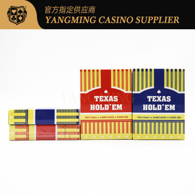 kupować Plastikowe karty do gry Texas Hold'Em Club, matowe, czerwone i niebieskie spersonalizowane logo produkcja online