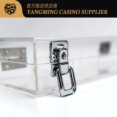 kupować Całkowicie przejrzysty 100 jardowy 50 mm poker chip case Texas Casino chip carrier z zamkiem produkcja online