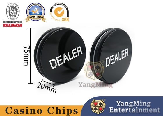 kupować Texas Deluxe Jumbo Czarny Kryształowy Czarno-biały Dealer Grawera Button Poker Dealer Stołu produkcja online