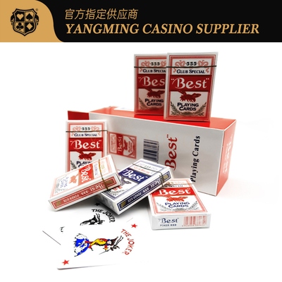 kupować 280g Czerwono-Niebieskie Karty do Pokera z Niebieskim Rdzeniem Texas Baccarat Club produkcja online
