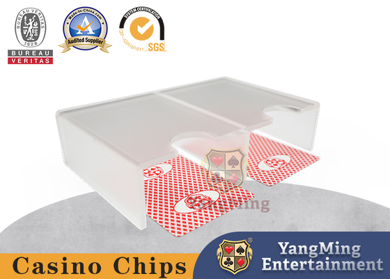 kupować Double - Open Translucent Matte Casino Table Accessories Akrylowy przycisk 1-2 Deck Playing Cards produkcja online