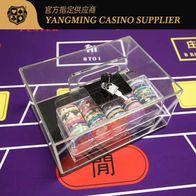 kupować 400-piece poker chips Case of Acrylic Texas Hold'em Chip Box produkcja online