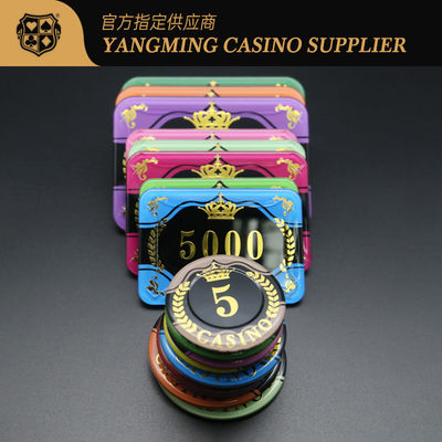 kupować Pszenica Korona Brązujący Akryl Kasyno Poker Chips Niestandardowe fioletowe światło UV produkcja online