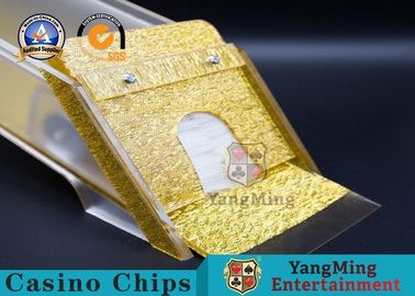 kupować 8 talii Ręczne karty do gry / buty do gry w kasynie z przezroczystą akrylową pokrywką 5-7mm Thinkness produkcja online