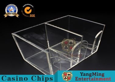 kupować Two Sides Box Casino Przezroczysty akrylowy pokrowiec na karty do gry w pokera do gier w gambingu produkcja online