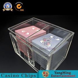 kupować 1-8 talii Akrylowy uchwyt na karty do gry Baccarat Dedykowane dwustronne pudełko w pełni przezroczyste produkcja online