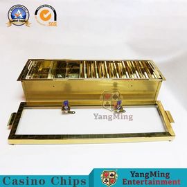 kupować Podwójne piętra Metalowa taca na chipy Golden Casino Skalowalna dedykowana folia + opakowanie kartonowe produkcja online