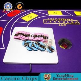 kupować 2850 * 1650 * 800 mm Kasyno System RFID Skórzany blat Karty z filcu Obrus ​​do pokera Deluxe Baccarat produkcja online