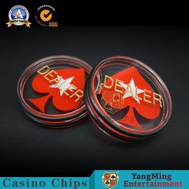 kupować Trwałe akcesoria do gier kasynowych Texas Club Poker 75mm Dealer Przycisk odrzucenia Plastik akrylowy Czerwone serce produkcja online
