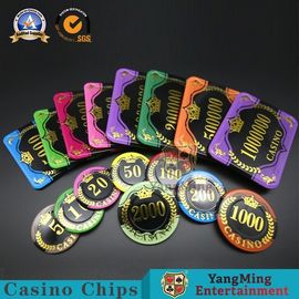 kupować Hazardowy kod RFID Square Poker Chips / Spersonalizowany prostokąt UV 12g Casino Acrylic Chips Set produkcja online