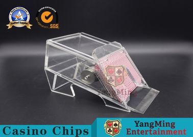 kupować Dwie talie Kasyno Poker Dealer Kart do gry Shuffer Full Clear Iron Core 7mm Myślenie produkcja online