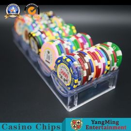 kupować 3.3mm Thinkness Clay Gambling Casino Chip Tray Pełna przezroczysta plastikowa obudowa na chipy 100 sztuk produkcja online