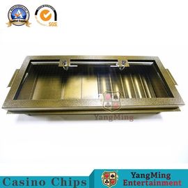 kupować Niestandardowa pojedyncza warstwa podwójna blokada metalowa taca na wióry Dragon Tiger Gambling Table Chips Float Case produkcja online