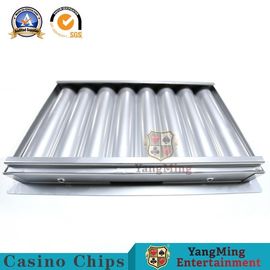kupować Industrial Iron 8 Rows Metal Casino Chip Tray Jednowarstwowe żetony do pokera Float Bright Silver produkcja online