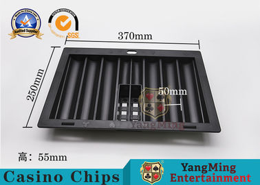 kupować Texas Hold'Em Poker Club 6 rzędów Casino Chip Tray Float Gambling Table Dedykowany czarny plastikowy nośnik chipów produkcja online