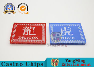 kupować 94 * 70 * 11mm Markery do bakarata Dragon Tiger Gambling Casino Table Cards Drukowany przycisk dealera pokera produkcja online