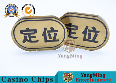 kupować Grubość 12 mm Markery Baccarat Gambling Poker Table Gold Silk Screen Owalne pozycjonowanie marki produkcja online