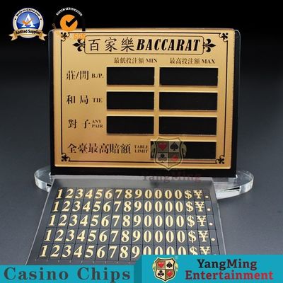 kupować Złoty przezroczysty akrylowy Baccarat Poker Entertainment gra planszowa ograniczona czerwona karta Texas Chip Table Instrukcja znak cyfrowy produkcja online