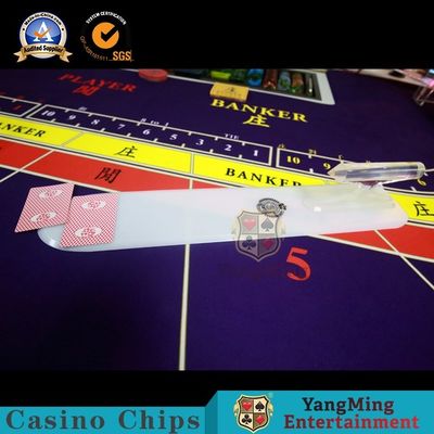 kupować Wysokiej jakości akrylowy przezroczysty uchwyt Dozownik kart pasjansa Baccarat Poker Club Akcesoria do blatów Glina Plastik produkcja online