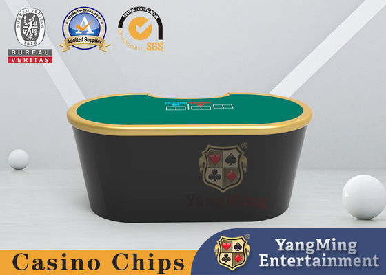 kupować Private Club Oval PU Leather Casino Poker Stół z ognioodporną płytą produkcja online