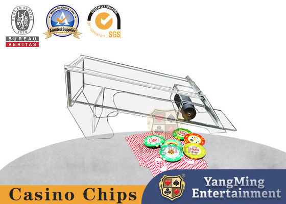 kupować W pełni przezroczyste, zagęszczone 8 zestawów akrylowego krupiera w pokera Solitaire produkcja online