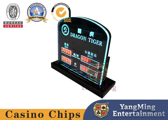 ABS Dragon Tiger Limit Sign And Poker Table Limited Red Card Casino Poker Table Game LED Electronic Betting