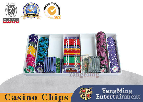 Baccarat Biały plastikowy talerz Kasyno Poker Gry stołowe Akrylowe Chipy Monety Pudełko