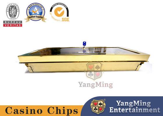 Electroplated Titanium Gold Yellow Poker Chip Float With Single Layer Lock Size Customized