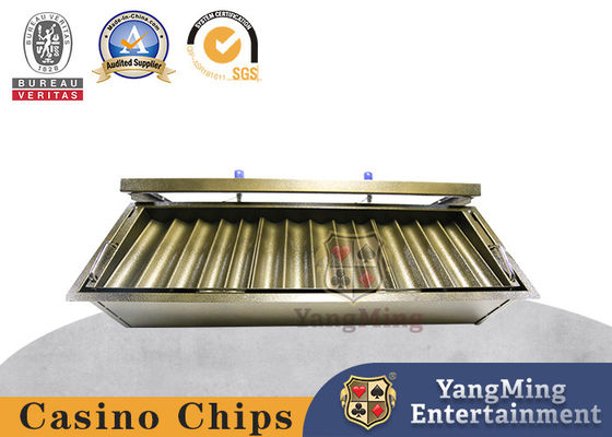 Nowoczesny, z metalową powłoką, z 14 gniazdkami, z podwójnym zamknięciem, Baccarat Casino Poker Chip Float
