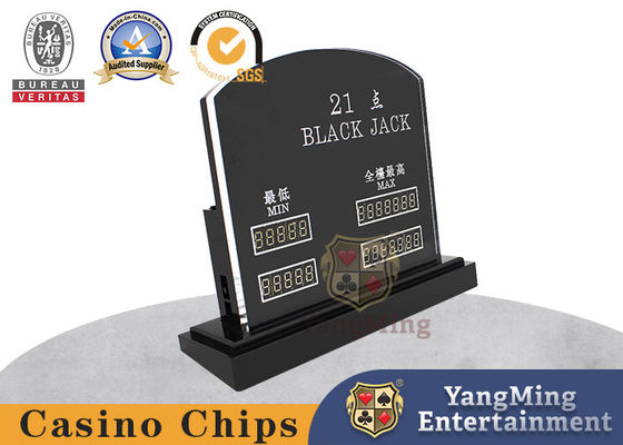 Elektroniczny stolik Black Jack Poker Limit Bet Sign Akrylowy LED Kolorowy Wyświetlacz