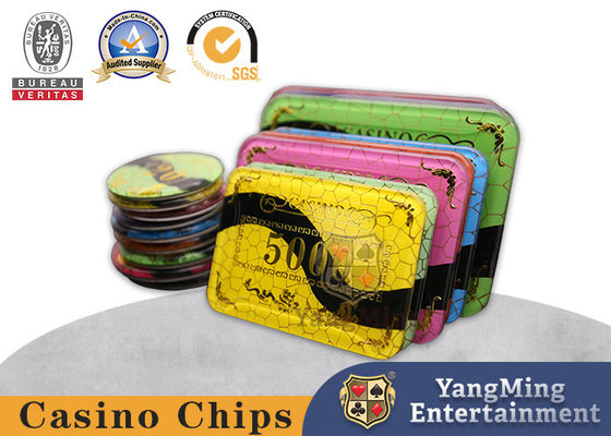 Akrylowy pełny Dragon And Phoenix Hot Stamping Poker Chips Baccarat Casino Game Design
