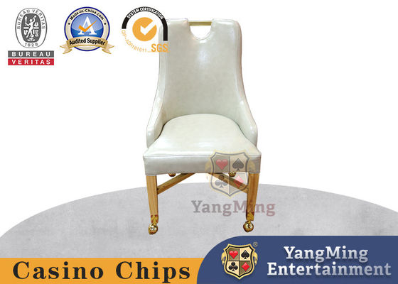 Baccarat Casino Metal Sliding Wheelchair Poker Club Gracz stołowy Krzesło z podłogami