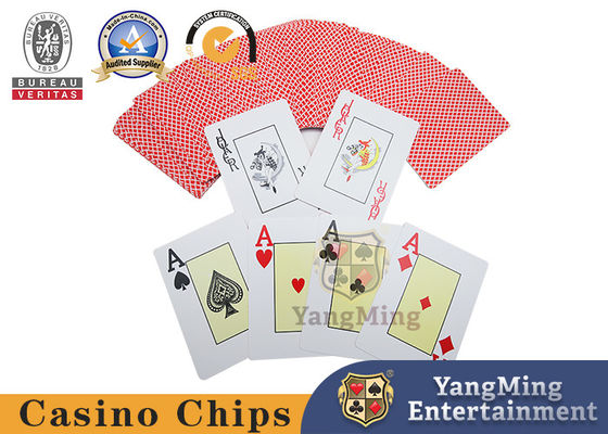 Stół Texas Hold'em Płytka plastikowa z PVC Duża drukarka czcionka wodoodporna Czerwony Błękitny
