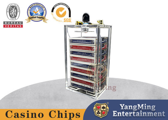Kasyno 8 par Poker Carrier Acrylic Transparent Tape Lock Baccarat Texas Game