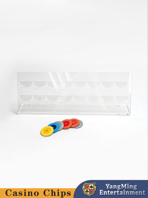 16 sztuk Clay Poker Chip Display Rack Hazard Roulette Gra stołowa Acrylic Chip Storage Rack