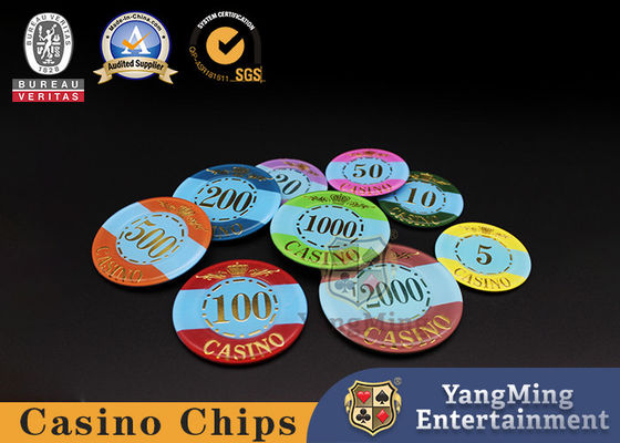 Fabryka niestandardowe akrylowe korony Stamping Chips Baccarat Poker Casual Gaming Countertop Chips